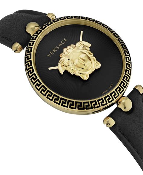 montre versace palazzo empire|Versace Women's Palazzo Empire Black Leather Strap Watch .